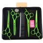 LILYS PET 7inch Professional PET Dog Grooming Scissors Suit Cutting&Curved&Thinning Shears