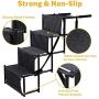 rabbitgoo Dog Harness Large and Pet Car Step Stairs - No Pull Adjustable Pet Harness with Leash Clips and Handle - Portable & Folding Pet Stairs Ramp with Metal Frames Car Step Stairs