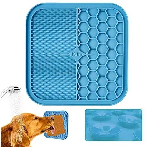KILIN Dog Lick Mat, Pet Slow Treat Dispensing Mat,Fun Alternative to Slow Feeder Dog Bowls,Calming Mat for Dog Anxiety Relief, Dog Lick Pad with Suction Perfect for Bathing,Grooming,and Training. KILIN Dog Lick Mat, Pet Slow Treat Dispensing Mat,Fun Alternative to Slow Feeder Dog Bowls,Calming Mat for Dog Anxiety Relief, Dog Lick Pad with Suction Perfect for Bathing,Grooming,and Training.