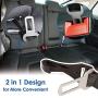 SlowTon 2 Pack Dog Seat Belt, 2 in 1 Attachment, Hook Latch Bar or Seatbelt Buckle with Elastic Nylon Bungee Buffer Adjustable Reflective Nylon Safety Belt Tether Connect to Dog Harness
