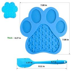 MAGICAL-ROLE Lick Mat for Dogs, Silicon Dog Lick Mat with One Silicone Shovel, Slow Feeder Dog Distraction Lick Pad with Strong Suction Dog Distraction Device for Pet Bathing, Grooming, Training（blue）