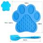 MAGICAL-ROLE Lick Mat for Dogs, Silicon Dog Lick Mat with One Silicone Shovel, Slow Feeder Dog Distraction Lick Pad with Strong Suction Dog Distraction Device for Pet Bathing, Grooming, Training（blue）