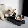 OOFAH Raised Cat Bowls Stainless Steel Material, Tilted Elevated Cat Bowl Food and Water Bowls,Pet Feeding Bowls for Cats and Small Dogs OOFAH Raised Cat Bowls Stainless Steel Material, Tilted Elevated Cat Bowl Food and Water Bowls,Pet Feeding Bowls for Cats and Small Dogs