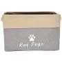 Xbopetda Linen Dog Storage Basket Bin Chest Organizer - Perfect for Organizing Dog Toys Storage, Dog Shirts, Dog Coats, Dog Toys, Dog Clothing-Gray-Cat Toys