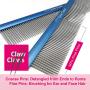 Claw Claws Greyhound Comb with Oval Handle for Dogs and Cats, Removing and Shedding Matted, Tangled Hair, Metal Comb with Stainless Steel Pins, Detangling Grooming Tool, Pet Comb (50% Fine Spacing)