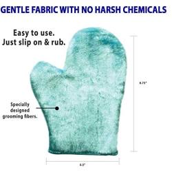 Hampton Direct Groomer Glove Pet Grooming Mitt - Plush and Soft, Helps Eliminate Odors, Loose Fur, Great for Bonding