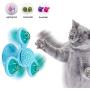 senyouth 3 PCS Chewing Cat Toy Sets, Rotatable & Luminous, Chewable and Massage, Fun Interactive Kitten Toys Including Realistic Swing Fish, Windmill Turntable with Bell, Organic Catnip