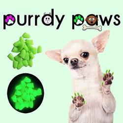 Purrdy Paws Soft Nail Caps for Dog Claws Ultra Glow