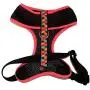 BESSIE AND BARNIE Air Comfort Harness for Pets, Black/Rainbow Blocks/Hot Pink BESSIE AND BARNIE Air Comfort Harness for Pets, Black/Rainbow Blocks/Hot Pink