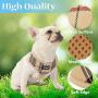 PUPTECK Cute Dog Collar for Small Dogs - 2 Pack Adjustable Flowers Dog Collars - Soft Mesh Dog Harness Pet Puppy Comfort Padded Vest No Pull Harnesses