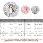 pawstrip Dog Cat Bed Donut Cuddler, Winter Warm Coral Fleece Round Drawstring Puppy Cushion, Ultra Soft Indoor Calming Sleeping Beds for Cats Small Dogs