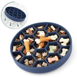 IOKHEIRA Slow Feeder Dog Bowl, 2021 Upgraded Fun Feeder Slo Bowl with Super Strong Suction Cup for Dogs