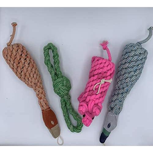 Outdoor Jack Party Pack • 4 Piece Natural Cotton Rope Toy Set for Large Breed/Aggressive Chewing Dogs • Extreme Durability & Eco-Friendly • Responsibly Tested with Rescue Dogs