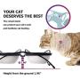 Y YHY Cat Bowls,Elevated Cat Food Water Bowls,Raised Cat Bowls with Stand,Ceramic Pet Dishes for Cats and Small Dogs,12 Ounces,Dishwasher Safe