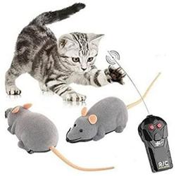 Fusicase Toys, Fashion Cool Style New Remote Control Rat Mouse Wireless Toy for Cat Kitten Dog Pet Novelty Gift Trick/Playing with Cat(Gray)