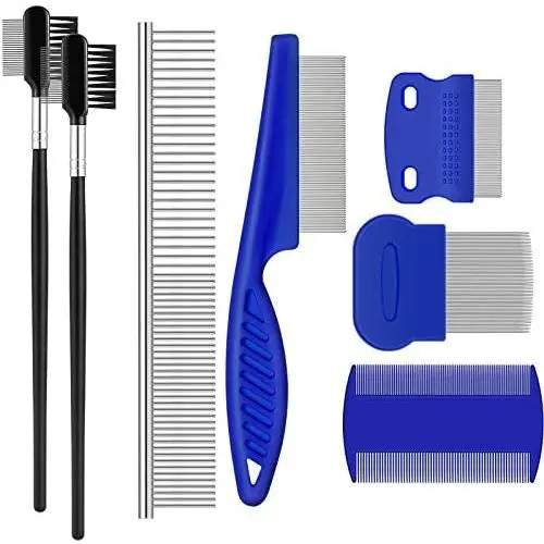 Frienda 7 Pieces Tear Stain Remover Comb Double-Sided Dog Eye Comb Brush Dog Flea Combs Double Head Grooming Comb Multipurpose Tool for Pet Cat Dogs Removing Crust and Mucus Frienda 7 Pieces Tear Stain Remover Comb Double-Sided Dog Eye Comb Brush Dog Flea Combs Double Head Grooming Comb Multipurpose Tool for Pet Cat Dogs Removing Crust and Mucus
