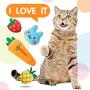 11 Pieces Cat Catnip Toys Cartoon Square Catnip Cat Chew Toys Interactive Cute Cat Entertaining Toys for Pet Kitten Cat Playing Chewing Grinding Claw and Teeth Cleaning, Assorted Styles