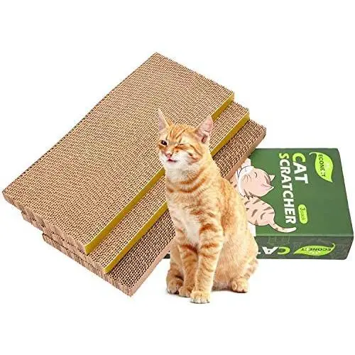 N/N 3 in 1 Cat Scratcher Cardboard, Cat Scratching Pad Toy with Catnip, Cat Scratcher Pad Lounge Sofa Bed, Suitable for Cats to Rest, Grind Claws and Play.