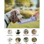 Missrir Portable Dog Water Bottle, 15oz Dog Water Bottles For Walking,Collapsible Dog Bottle for Travel/Hiking, Travel Water Bowl For Dogs No Spill With Long Watering Trough, BPA Free(White)