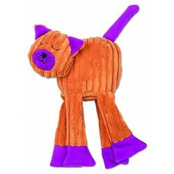Pet Rageous Floprageous Celia The Cat Toy, 6-Inch Length, Orange/Purple