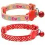 Blueberry Pet 3 Patterns Classic Solid or Love Peace Breakaway Cat Collars, with Personalization Options Blueberry Pet 3 Patterns Classic Solid or Love Peace Breakaway Cat Collars, with Personalization Options