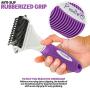 Poodle Pet Dematting Comb for Dogs – Handheld Undercoat Dematter Rake Grooming Tool for Long or Short Hair