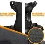 Musonic Dog Safety Vest Harness with Safety Belt for Most Car, Travel Strap Vest with Car Seat Belt Lead Adjustable Lightweight and Comfortable Black for Small Medium Large Dogs