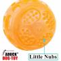 Aduck Dog Squeaky Fetch Ball Toys (Meteorites Bouncy Series) Bite Resistant Squeeze Chew Toy for Aggressive Chewers (Non-Toxic Soft Rubber), Cute Crystal Colorful Ball Design - 3.15 Inches