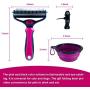 SORADD 2 in 1 Dematting Comb & Dematting Undercoat Rake for Dogs and Cats, Double Sided Undercoat Pet Grooming Brush for Removing Mats & Tangles, Great for Short to Long Hair Small Large Breeds