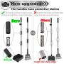 Dog Pooper Scooper, Adjustable Long Handle Rake & Scooper Set, Strong and Sturdy, Rust-Proof Metal Poop Scooper Perfect for Lawns & Gravel, Great for Small to Large Dogs