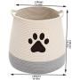 Geyecete Jar Shape Pet Toy and Accessory Storage Bin, Organizer Storage Basket for Pet Toys, Dog Toy Box Storage