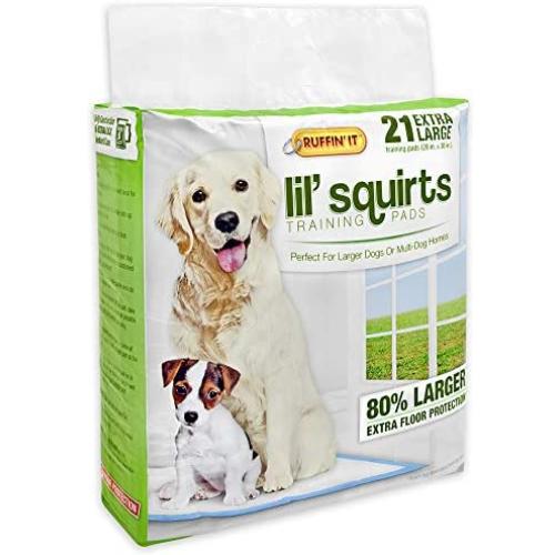 RUFFIN IT Training Pads for Housebreaking Puppies, X-Large (21 Pads) RUFFIN IT Training Pads for Housebreaking Puppies, X-Large (21 Pads)