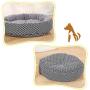 TPSKY Soft Pet Sleeper Round Pet Bed for Cats and Small Dogs (Grey,S)