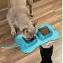 Wonderfur - Collapsible Dog Bowl, Foldable Travel Pet Double Expandable Large Feeding Mat Cup Dish Portable Cat Feeder Rolling Non Slip No Skid Silicone Bowl