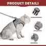 Kamots Beauty Escape Proof Cat Dog Harness and Leash Adjustable Soft Mesh Pet Vest with Reflective Strap for Puppy Kitten Small Pet Walking