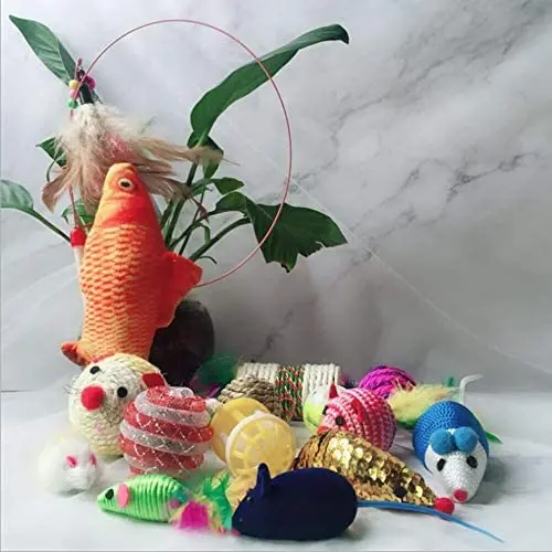 Sandulescu2975 15pcs Set Cat Toy Combination Pet Funny Stick Suit - Rings Hide Retractable Quiet Glitter Filled Rattle National Bird Real Feathers Motorized Kong Zanies Door Control Active Their G Sandulescu2975 15pcs Set Cat Toy Combination Pet Funny Stick Suit - Rings Hide Retractable Quiet Glitter Filled Rattle National Bird Real Feathers Motorized Kong Zanies Door Control Active Their G