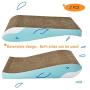 Yunkee Cat Scratcher Cardboard for Indoor Cats, Cat Scratching Pads Recycle Corrugate Scratcher Cat Scratch Lounge Long Lasting Reversable(Whale, 2PCS)