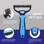 GSODC Pet Grooming Brush Tool 2 in 1 Sided Undercoat Rake for Cats & Dogs 17&9 Teeth Safe Dematting Comb for Easy Mats & Tangles Removing - No More Nasty Shedding and Flying Hair GSODC Pet Grooming Brush Tool 2 in 1 Sided Undercoat Rake for Cats & Dogs 17&9 Teeth Safe Dematting Comb for Easy Mats & Tangles Removing - No More Nasty Shedding and Flying Hair