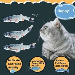 Electric Moving Fish Cat Toy Dog Chew Toy, Bite Toy for Indoor Cats Dogs Plush Toy for Kitten Puppy Kicker Fish Toy Pillow for Cats Dogs Catnip Cat Fish Toy Interactive Training Toy for Pet Squeak Toy