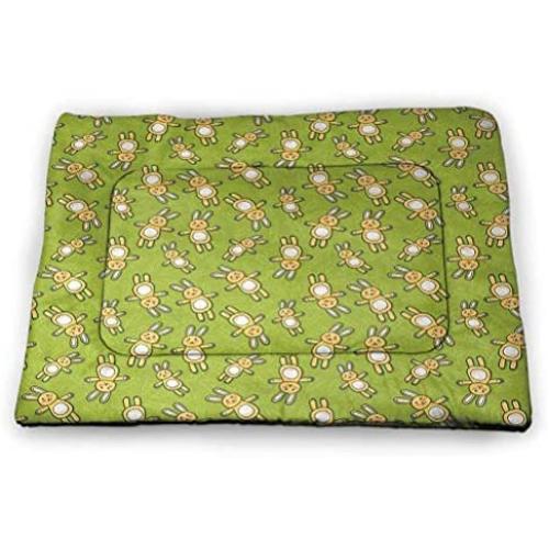 Nomorer Dog Mat Anime Rectangle Mat for Dogs and Cats for Kids Cute Kitty Doodles with Emotions Funny Animal Theme Japanese Art Print Pink Blue Purple