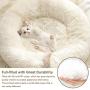Donut Cuddler Cat Beds - Soft Short Plush Kitten Bed, Dog Bed for Indoor Pet Bed for Winter Comfy Warm Puppy Beds Comfortable Round Detachable Washable Anti-Slip Pet Beds for Medium Small Dogs Cats