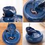 Cat Ceramic Water Fountain Automatic Pet Drinking Fountain Quiet Electric Water Dispenser,1.5L