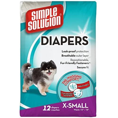 Simple Solution Disposable Dog Diaper 12pk Large