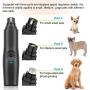 TOULIFLY Dog Nail Grinder, Pet Nail Grinder, Electric Pet Nail Grinder Gentle, Adjustable Power 2 Speed Quiet USB Rechargeable Professional Pet Nail Trimmer Paws Grooming & Smoothing Claw Care