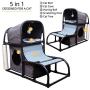 Goetland Modern Cat Tree House Condo Pet Furniture Large Cat Tower Bed Scratching Post Climber Peek Holes Dangling Toy