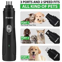 Quiet Pet Nail Grinder, Anipaw Electric Rechargeable Dog Nail Grinder, Low Noise Nail Trimmer for Large Small Medium Dogs& Cats