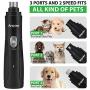 Quiet Pet Nail Grinder, Anipaw Electric Rechargeable Dog Nail Grinder, Low Noise Nail Trimmer for Large Small Medium Dogs& Cats