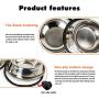 GAILANG Stainless Steel Pet Bowl with Rubber Base-Environmental Protection, Gnawing Resistance, Long Service Life-Suitable for a Variety of Dogs and Cats-Feed Water Feeding