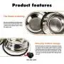 GAILANG Stainless Steel Pet Bowl with Rubber Base-Environmental Protection, Gnawing Resistance, Long Service Life-Suitable for a Variety of Dogs and Cats-Feed Water Feeding GAILANG Stainless Steel Pet Bowl with Rubber Base-Environmental Protection, Gnawing Resistance, Long Service Life-Suitable for a Variety of Dogs and Cats-Feed Water Feeding