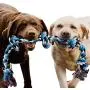 Dog Rope Toy for Aggressive Chewers - Medium to Large Breed Dogs | Extra-Large Tug of War Toy for Bonding with your Best Friend | 100% Cotton Chewing Rope - 36 Inches Long | Washable Blue| Bonus eBook Dog Rope Toy for Aggressive Chewers - Medium to Large Breed Dogs | Extra-Large Tug of War Toy for Bonding with your Best Friend | 100% Cotton Chewing Rope - 36 Inches Long | Washable Blue| Bonus eBook